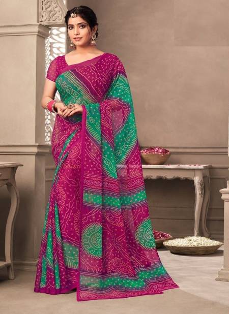 Pink Colour Ruchi Kesariya Chiffon 65th Edition Daily Wear Chiffon Saree Collection 12001 D